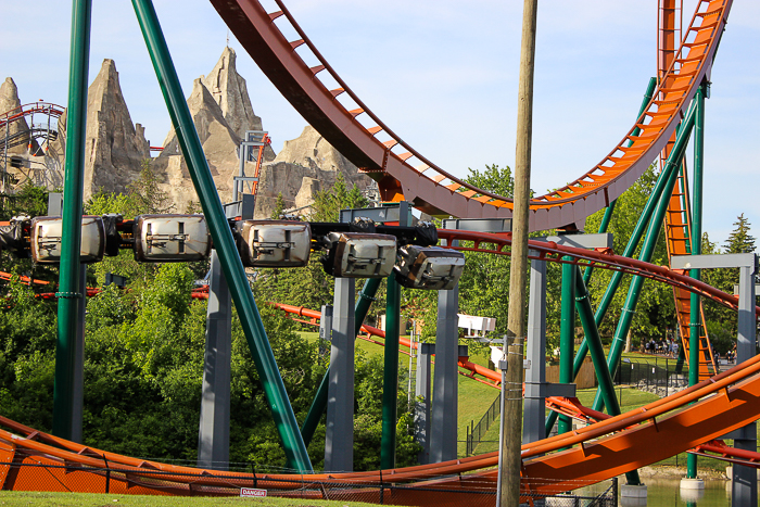 The Vortex roller coaster at Canada's Wonderland, Vaughn, Ontario, Canada