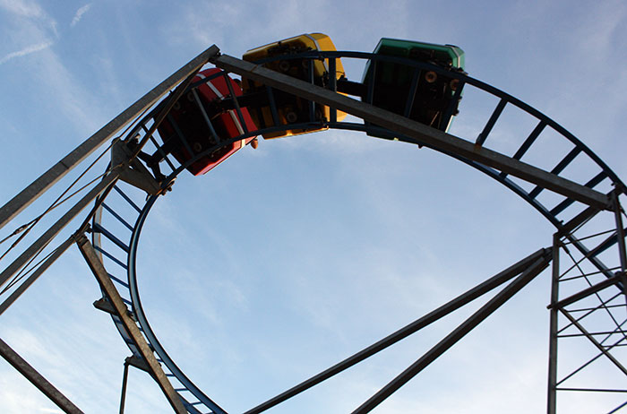 The Screaming Eagle Rollercoaster at Dixieland Amusement Park, Fayetteville, Georgia