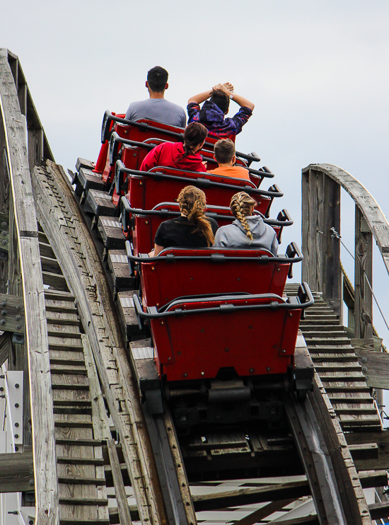 The White Lightnin' roller coaster at Fun Spot America Orlando, Florida