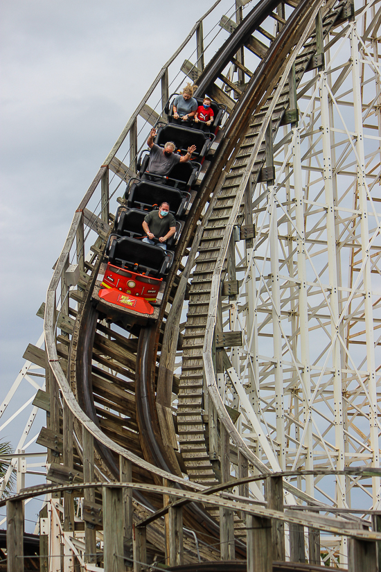 The White Lightnin rollercoaster at Fun Spot America Orlando, Florida