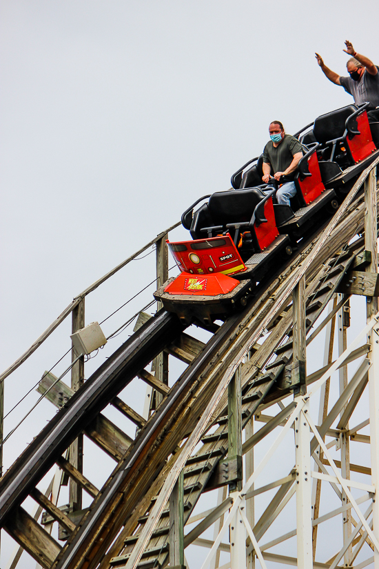 The White Lightnin' roller coaster at Fun Spot America Orlando, Florida