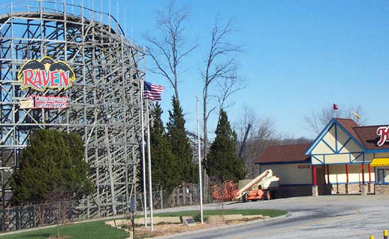 The Raven Rollercoaster at Holiday World & Splashin' Safari, Santa Claus, Indiana