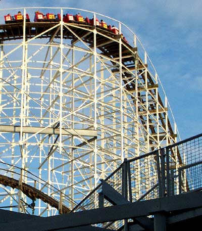 The Hoosier Hurricane Rollercoaster at Indiana Beach, Monticello, Indiana