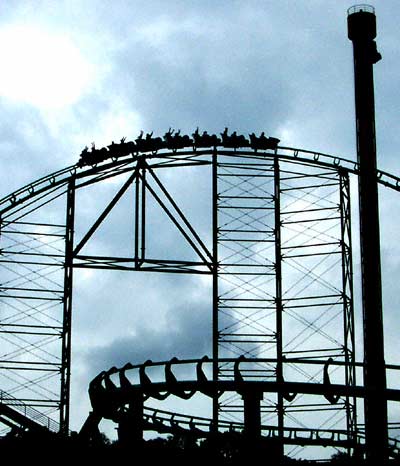 The Phantom's Revenge Rollercoaster At Kennywood Park, West Mifflin Pennsylvania