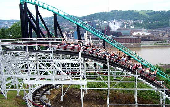The Thunderbolt Rollercoaster At Kennywood Park, West Mifflin Pennsylvania