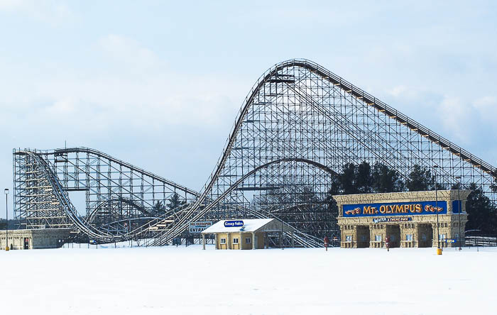 Hades Roller Coaster at Mount Olympus Theme & Water Park, Wisconsin Dells, Winter 2008