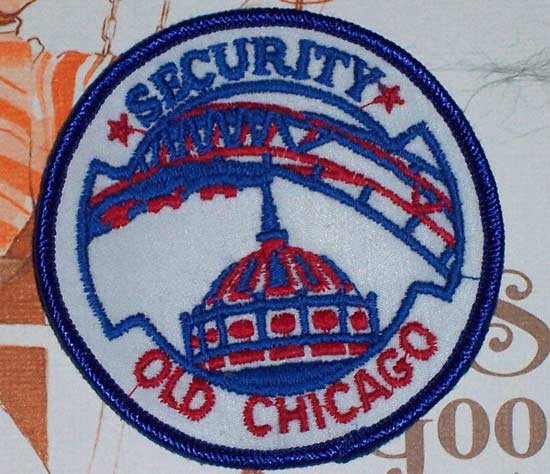 A Security Guard Patch From Old Chicago Amusement Park & Shopping Center, Bolingbrook, IL