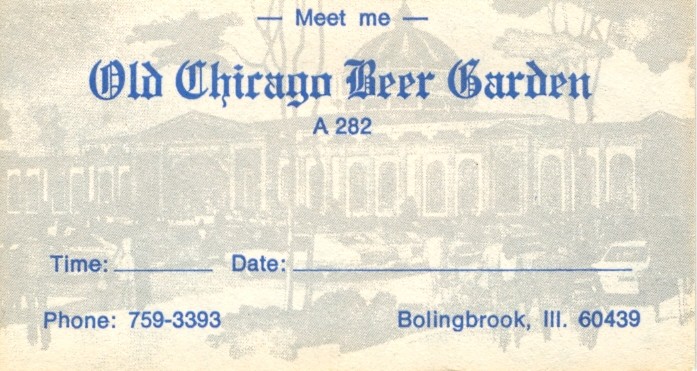A Card from the Old Chicago Beer Garden