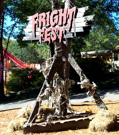 Fright Fest Drcorations At Six Flags Over Georgia, Austell, GA