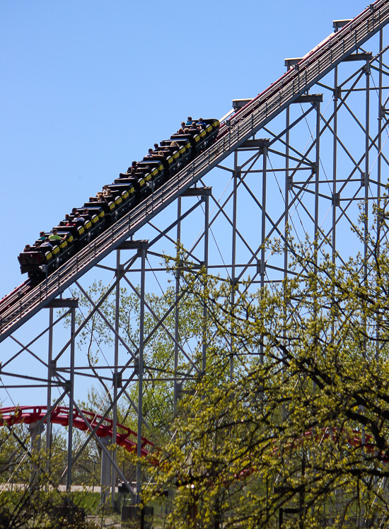 The Mamba roller coaster at Worlds of Fun, Kansas City, Missouri
