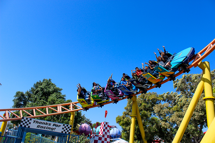 The Rewind Racers Rollercoaster at Adventure City, Anaheim, California