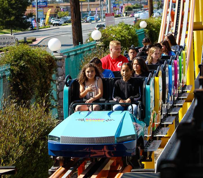 The Rewind Racers Rollercoaster at Adventure City, Anaheim, California