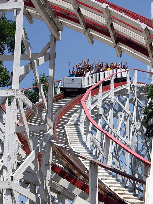 The Legend Roller Coaster at Arnolds Park, Arnolds Park Iowa