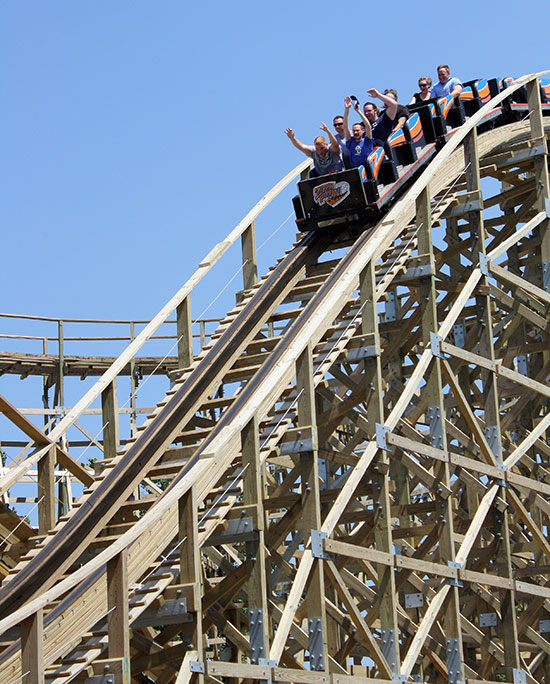 The Zippin Pippin Rollercoaster at Bay Beach Amusement Park, Green Bay Wisconsin