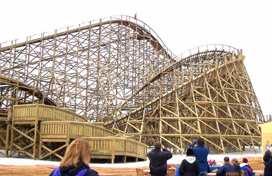 The New For 2006 Kentucky Rumbler Wooden Roller Coaster at Beech Bend Park In Bowling Green, Kentucky