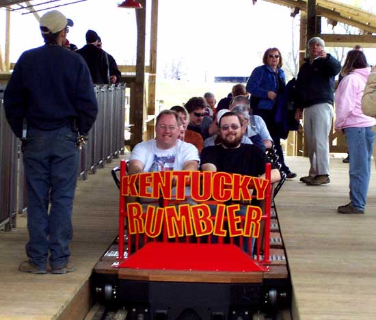 The New For 2006 Kentucky Rumbler Wooden Roller Coaster at Beech Bend Park In Bowling Green, Kentucky