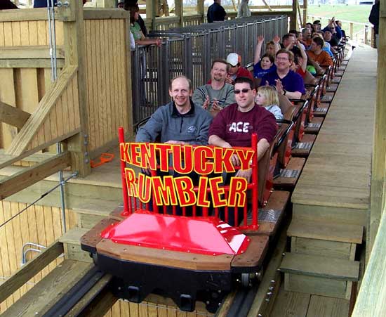 The New For 2006 Kentucky Rumbler Wooden Roller Coaster at Beech Bend Park In Bowling Green, Kentucky