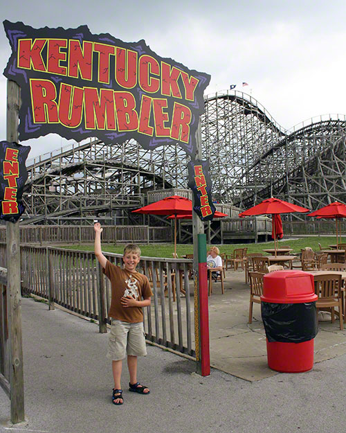 The Kentucky Rumbler roller coaster at Beech Bend Park in Bowling Green, Kentucky