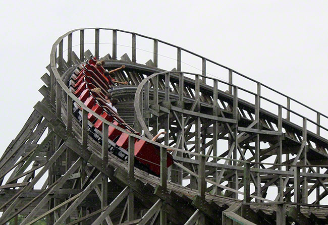 The Kentucky Rumbler roller coaster at Beech Bend Park in Bowling Green, Kentucky