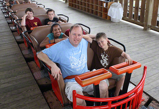 The Kentucky Rumbler roller coaster at Beech Bend Park in Bowling Green, Kentucky