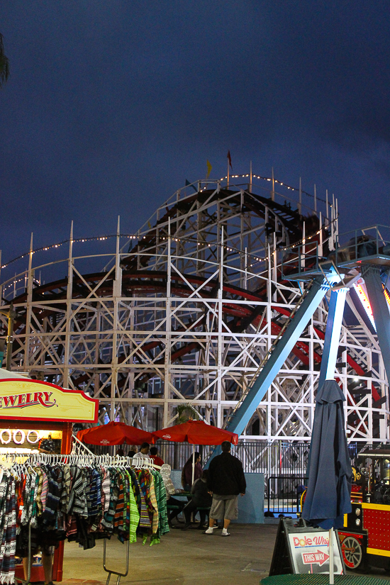 The Giant Dipper roller coaster at Belmont Park, Mission Beach, San Diego, California
