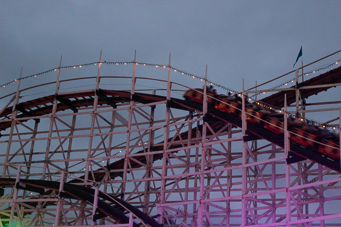 The Giant Dipper Roller Coaster at Belmont Park, Mission Beach, San Diego, California