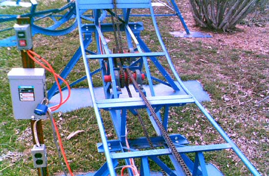 The Blue Two Homemade Backyard Coaster Under Construction