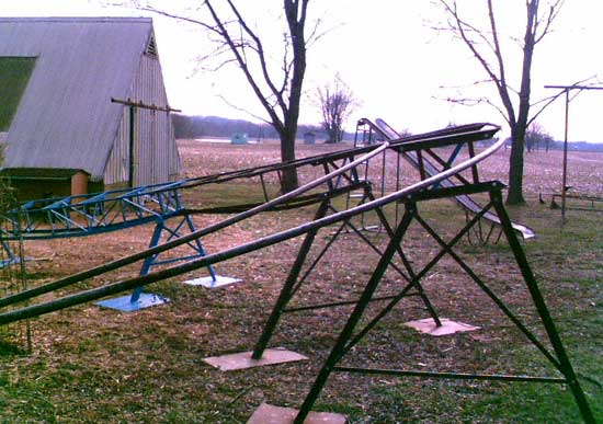 The Blue Two Homemade Backyard Coaster Under Construction