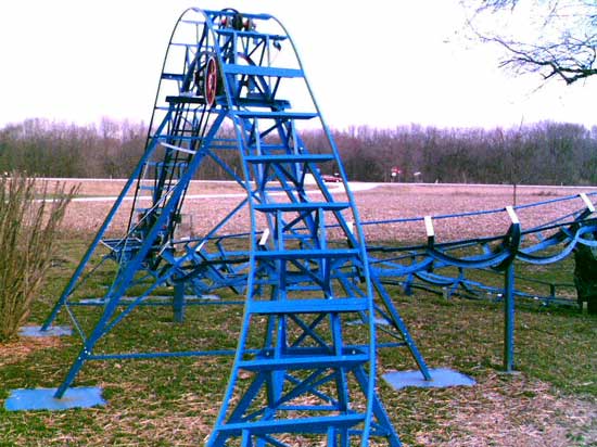 The Blue Two Homemade Backyard Coaster Under Construction