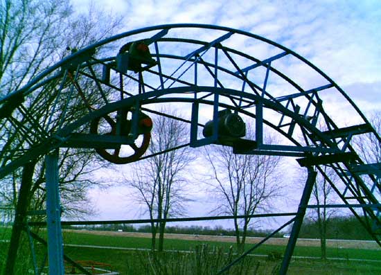 The Blue Two Homemade Backyard Coaster Under Construction