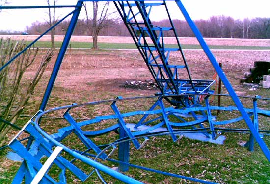 The Blue Two Homemade Backyard Coaster Under Construction