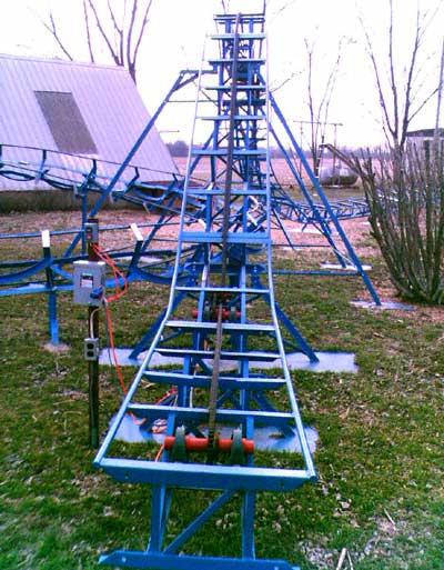 The Blue Two Homemade Backyard Coaster Under Construction