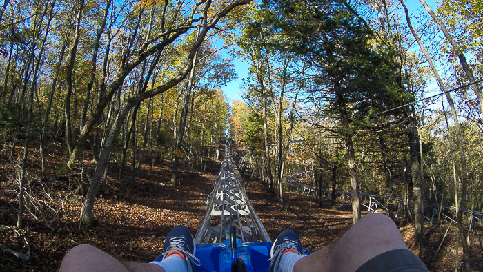 The Runaway Mountain Coaster at Branson Mountain Adventure Park, Branson, Missouri