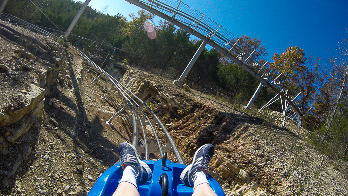 The Runaway Mountain Coaster at Branson Mountain Adventure Park, Branson, Missouri