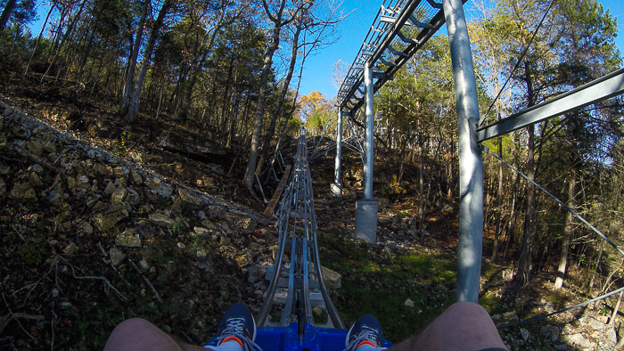 The Runaway Mountain Coaster at Branson Mountain Adventure Park, Branson, Missouri