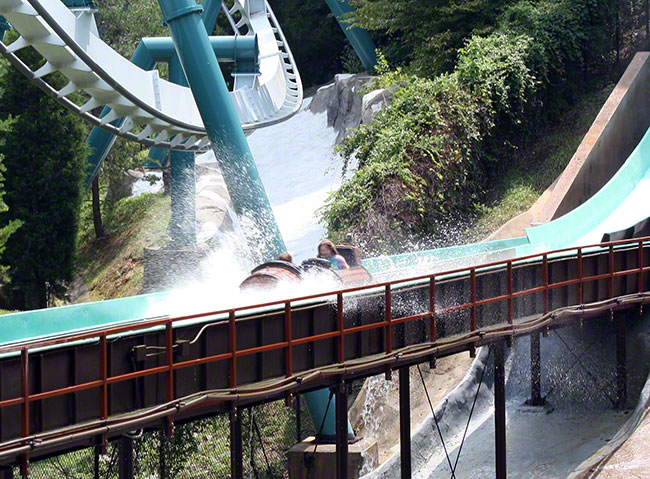The Le Scoot Log Flume at Busch Gardens Europe, Williamsburg, Virginia