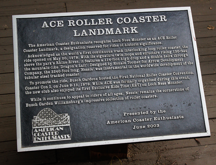 The Loch Ness Monster roller coaster - The American Coaster Enthusiasts Coaster Con 41 at Busch Gardens Williamsburg, Williamsburg, Virginia