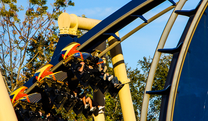 The Montu roller coaster at Busch Gardens Tampa, Tampa, Florida