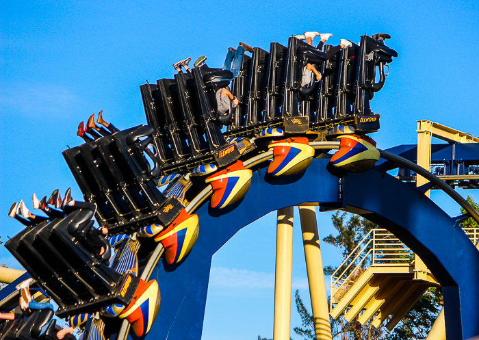 The Montu roller coaster at Busch Gardens Tampa, Tampa, Florida