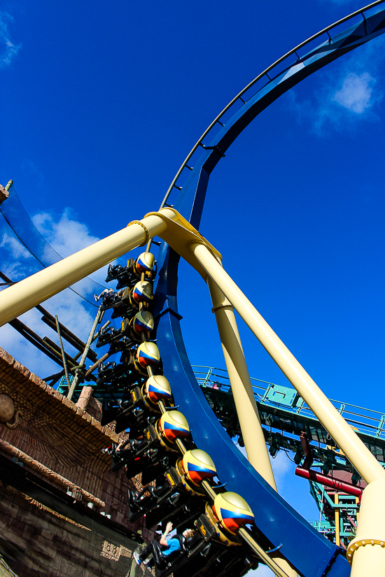 The Montu roller coaster at Busch Gardens Tampa, Tampa, Florida