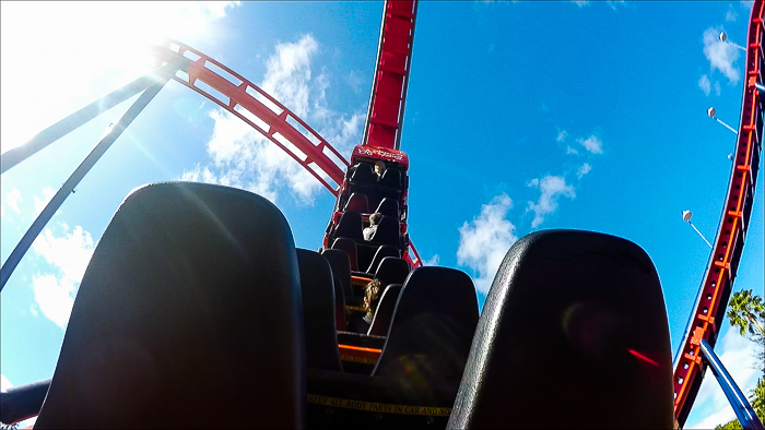 The Anton Schwarzkopf designed Scorpion Roller Coaster at Busch Gardens Tampa, Tampa, Florida