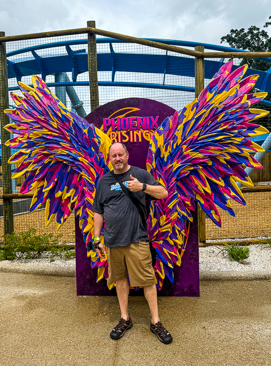 The new for 2024 Phoenix Rising Rollercoaster at Busch Gardens Tampa, Tampa, Florida