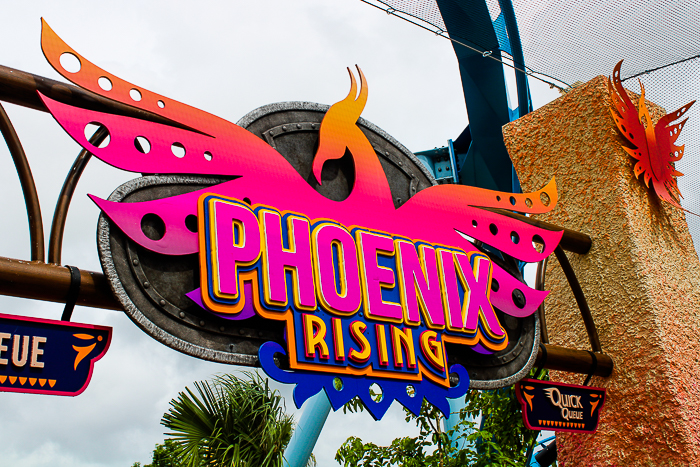 The new for 2024 Phoenix Rising Rollercoaster at Busch Gardens Tampa, Tampa, Florida