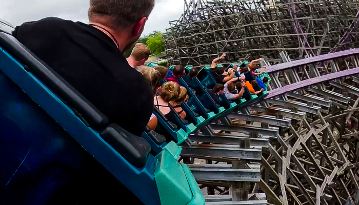 The Iron Gwazi Rollercoaster at Busch Gardens, Tampa, Florida