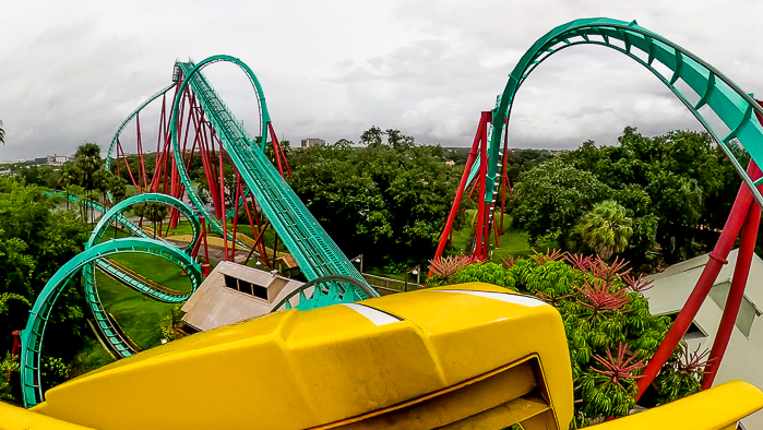The Kumba Rollercoaster at Busch Gardens, Tampa, Florida