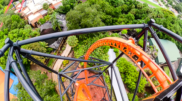 The new for 2024 Phoenix Rising Rollercoaster at Busch Gardens Tampa, Tampa, Florida