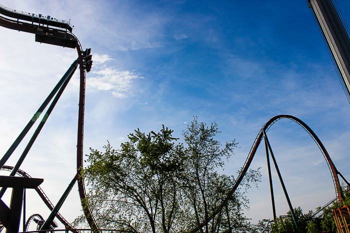 The Yukon Striker dive roller coaster at Canada's Wonderland, Vaughn, Ontario, Canada