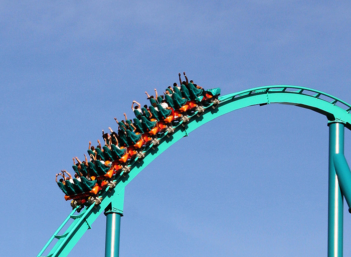 The Leviathan Roller Coaster at Canada's Wonderland, Vaughn, Ontario, Canada