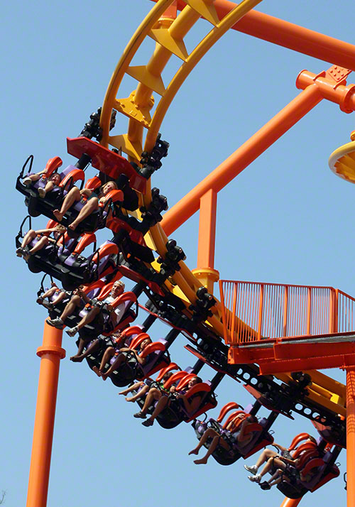 The Flying Ace Roller Coaster at Carowinds, Charlotte, North Carolina