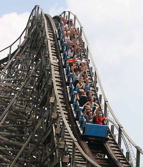 The Hurler Roller Coaster at Carowinds, Charlotte, North Carolina